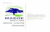 Maryland green Center program - MAEOE | Maryland ...€¦ · Web viewMaryland green Center program Abstract A guide for Sustainable Maryland Green Center’s Application. The application