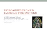 MICROAGGRESSIONS IN EVERYDAY INTERACTIONS · 2020-04-29 · Microaggressions and marginality in everyday life. Hoboken, NJ: John Wiley and Sons. • Sue, D.W. and Constantine, M.G.