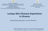 Lumpy Skin Disease Experience in Greece · First LSD Outbreak in Greece 18 August 2015 Suspicion 2 Beef Holdings: 72 & 75 animals free grazing within the Evros Delta River National