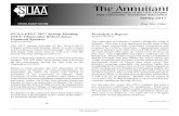 SP17 The Annuitant DRAFT - suaa-ui.org Annuitant Spring 2017.pdf · newsletter, I reported on the Big 10 conference which was hosted by University of Nebraska retirees. In August