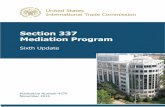 Section 337 Mediation Program - USITC · United States International Trade Commission Section 337 Mediation Program Sixth Update Publication Number 4579 November 2015