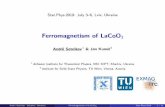 Ferromagnetism of LaCoO3 · Ferromagnetism of LaCoO 3 Andrii Sotnikov1 & Jan Kune s2 1 Akhiezer Institute for Theoretical Physics, NSC KIPT, Kharkiv, Ukraine 2 Institute for Solid