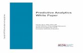 Predictive Analytics White Paper Copyright AICPCU/IIA and ... · Data mining is a component of predictive analytics that entails analysis of data to identify trends, patterns, or