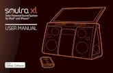 USER MANUAL - OneCallThank you for purchasing the Etón Soulra XL, an iPhone® and/or iPod® docking station with beautiful sound quality. The Soulra XL is powered from the rechargeable