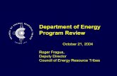 Department of Energy Program Review€¦ · Presentation Overview • Introduction to CERT, Members, Mission & Services, National Tribal Energy Vision 1997-1999, Inter-Tribal Energy