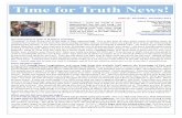 Time for Truth News! · 2014-12-15 · 1 Time for Truth News! (Issue 1 – first sent out March 2001) Issue 73 – November - December 2014 John & Donna’s Newsletter Time for Truth!