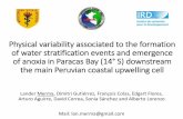Physical variability associated to the formation of water ... · Paracas National Reserve. INTRODUCTION • Paracas Bay: a transition zone between Coastal Upwelling System and inshore