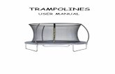 USER MANUAL - premierproducts-uk.co.uk€¦ · Trampoline are jumping devices, enabling the user to jump to unusual heights as well as into a multiplicity of body movements. Jumping
