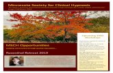Minnesota Society for linical Hypnosis - MSCH · 2020-01-27 · Hypnosis and Ego State Therapy: linical Applications with Emphasis on Trauma Treatment including Dissociative Disorders