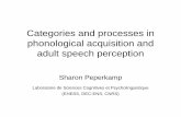 Categories and processes in phonological …...– tones: 9 months (Mattock & Burnham, 2006) – syllables: 14 months (Dupoux et al., in press) • L2 phonological categories are hard