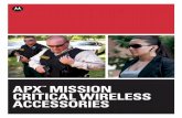 APX MISSION CRITICAL WIRELESS ACCESSORIES · NNTN8385 Wireless Neckloop Y-adapter Covert Wireless Pack-n-Go Carry Case Case only, no wireless accessories included Case Dimensions