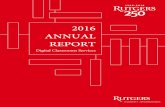 2016 ANNUAL REPORT - Rutgers University · 2019-12-31 · 2016 By the Numbers 4 293 2,346 Support 64 235 39 269 42 44 learning spaces supported by DCS (+39) (Changes since 2015 in