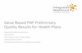 Value Based P4P Preliminary Quality Results · Integrated Healthcare Association. May 26, 2017. Thien Nguyen, Senior Project Analyst. Lindsay Erickson, Director. Ginamarie Gianandrea,
