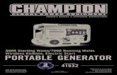 9000 Starting Watts/7000 Running Watts PORTABLE …...Power Equipment generator. CPE designs and builds generators to strict specifications. With proper use and maintenance, this generator