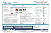 Windows 7 Cheat Sheet - Cuyahoga Community College...To View a Jump List: Right-click an icon on the Windows 7 taskbar. Or, click the list arrow next to a program icon in the Start