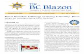 British Columbia: A Melange of History & Heraldry - …bc-yukon.heraldry.ca/BC Blazon - 2008-1 - Summer.pdfand from the mastheads of their ships as they sailed through the waters of