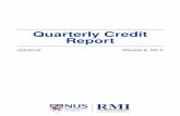 Quarterly Credit Report - rmi.nus.edu.sg · Manufacturers witnessed higher purchase costs but passed on the cost burdens to consumers by selling higher prices.3. NUS RMI-CRI Quarterly