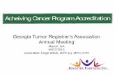 Georgia Tumor Registrar’s Association Annual Meeting Overview.pdf•ONS resources for education are references ‒Cancer basics course ‒Chemotherapy and biotherapy course ‒Radiation