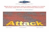 AR EXCLUSIONS AND CYBER THREATS FROM STATES AND …€¦ · 1 War Exclusions and Cyber Threats from States and State-Sponsored Hackers Vincent J. Vitkowsky Introduction States and