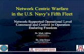 Network Centric Warfare in the U.S. Navy’s Fifth Fleet · • NCW capabilities enable self-sychronization, speed of command & mission effectiveness – “End to End” story of