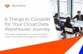6 Things to Consider for Your Cloud Data Warehouse Journey · 2019-09-18 · 6 Things to Consider for Your Cloud Data Warehouse Journey / Introduction 04. Part One The Role of Cloud