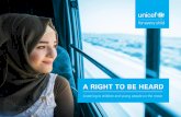 A RIGHT TO BE HEARD...Right now, millions of migrant and refugee children around the world are living in precarious circumstances, disproportionately exposed to hardship, discrimination