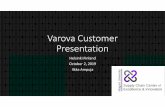 VarovaCustomer Presentation...Presentation Helsinki Finland October 2, 2019 IlkkaAmpuja Headquarters Presentations •Maersk –Copenhagen •H+M –Stockholm •Walmart –Bentonville