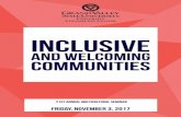 CREATING INCLUSIVE...Creating Inclusive and Welcoming Communities in a Time of Division is a day-long conference to explore how we can create more inclusive and equitable communities,