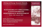 SUSTAINABILITY INDICATORS & SUSTAINABILITY ...pubs.iied.org/pdfs/G00919.pdfEnergy Research Network Companies, government, NGOs, local communities In-house Specific sites or companies