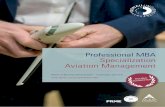 Professional MBA Specialization Aviation Management0d765384-fd10-40f4... · 2020-05-14 · The General Management modules take place at Danube University Krems. Some Aviation Specialization