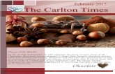 February 2017 The Carlton Timescarltonseniorliving.com/wp-content/uploads/2017/02/... · 1000 East 14th St., San Leandro, CA 94577 510.636.0660 License# 015600341 February 2017 The