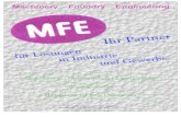 MFE-Machinery Foundry Engineering · Title: MFE-Machinery Foundry Engineering Author: F.Ehrensperger Subject: Prospekt Keywords: Guss, Maschinenbau, Logistik, Bearbeitungstechnik,