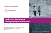 Healthcare Analytics & Managing Population Health · Cost, Quality and Access to Appropriate Care 2 The US spent $2.6 trillion on health in 20101 $432 billion on heart disease and