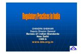 CHANDRA SHEKHAR Deputy Director General Bureau of Indian ... · Infant Milk Products, Packaged Drinking Water and Natural Mineral Water Prevention of Food Adulteration Act 1954 ...
