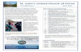 St. John’s United Church of Christ...St. John’s United Church of Christ The Lighthouse April, 2017 Water Walkers Return to Madeline Island For the Earth Water Walk 2017 begins