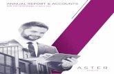 ANNUAL REPORT & ACCOUNTS · retirement, he was a director, company secretary and senior managing consultant for two respective consultancy companies. Both companies offered an extensive