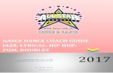 AASCF DANCE COACH guide Jazz, Lyrical, hip hop, pom, doubles Dance Coach... · technique within any hip hop/street dance style such as, but not limited to, the following: Popping,