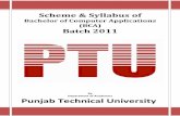 By Punjab Technical University - YS College · (BCA) Batch 2011 By Department of Academics Punjab Technical University. Scheme and Syllabus Bachelor of Computer Applications, Batch-2011