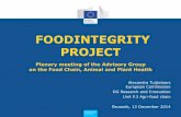 FOODINTEGRITY PROJECT · 12/12/2014  · “Fork to farm”: Food (including sea-food), health and well being Activity 2.1 Sustainable production and management of biological resources