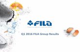 Q1 2016 FILA Group Results...Q1 2016 NET INCOME AND NET DEBT ADJUSTED NET INCOME–Q1 2016 • The normalization made at the financial results management level mainly refers to the
