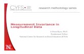 Measurement Invariance in Longitudinal Datar2ed.unl.edu/presentations/2010_srm/120310_Ryoo/120310...Overview • Introduction to Measurement Invariance in Longitudinal Data • Measurement