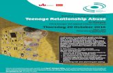Practice Development Seminar Teenage Relationship Abuse€¦ · 2016-10-20  · Teenage Relationship Abuse Jo Sharpen Policy Manager, AVA (Against Violence and Abuse) Thursday 20