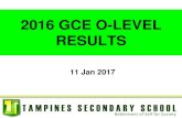 2016 GCE O-LEVEL RESULTS - Tampines Secondary …...2016 GCE O-LEVEL RESULTS 11 Jan 2017 SCOPE 1. Important materials to receive 2. Joint Admission Exercise (JAE) 3. Direct School