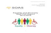 Equality and Diversity Staff Full Report 2013/2014 · Equality Diversity Committee 17th February 2015 Equality and Diversity Staff Full Report 2013/2014 . Produced by HR Directorate