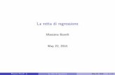 La retta di regressione - units.itborelli/magnagraecia/17slides.pdf · 2014-05-22 · la formulazione del problema Cerchiamo un modello statistico in cui la statura sia un predittore