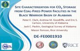 CHARACTERIZATION FOR CO2 STORAGE COAL-FIRED POWER … · 2013-08-22 · SITE CHARACTERIZATION FOR CO 2 STORAGE FROM COAL-FIRED POWER FACILITIES IN THE BLACK WARRIOR BASIN OF ALABAMA