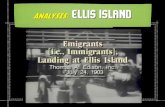 ANALYSIS: ELLIS ISLAND - US HISTORYwillishistory.weebly.com/uploads/2/5/2/6/25266702/...ELLIS ISLAND Immigration station & checkpoint in New York on the east coast 20% detained, 2%