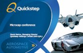 © copyright 2015. Quickstep Holdings. All Rights Reserved. · Source: Composites Market Report 2014. CCeV & AVK. Global Demand for Carbon Fibre ... The Quickstep Qure™ process