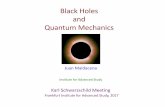 Black Holes and Quantum Mechanics · Einstein Rosen 1935 (Still call it a ``singularity’’) Szekeres, Kruskal 59-60 coordinates cover the full spacetime Wheeler Fulling 62 It is