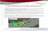 ASX Announcement Multiple geophysics anomalies identified ... · The geophysics wireframe models were then compared against the resource wireframes used in the most recent resource